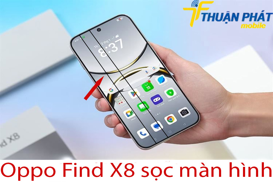 Oppo Find X8 sọc màn hình