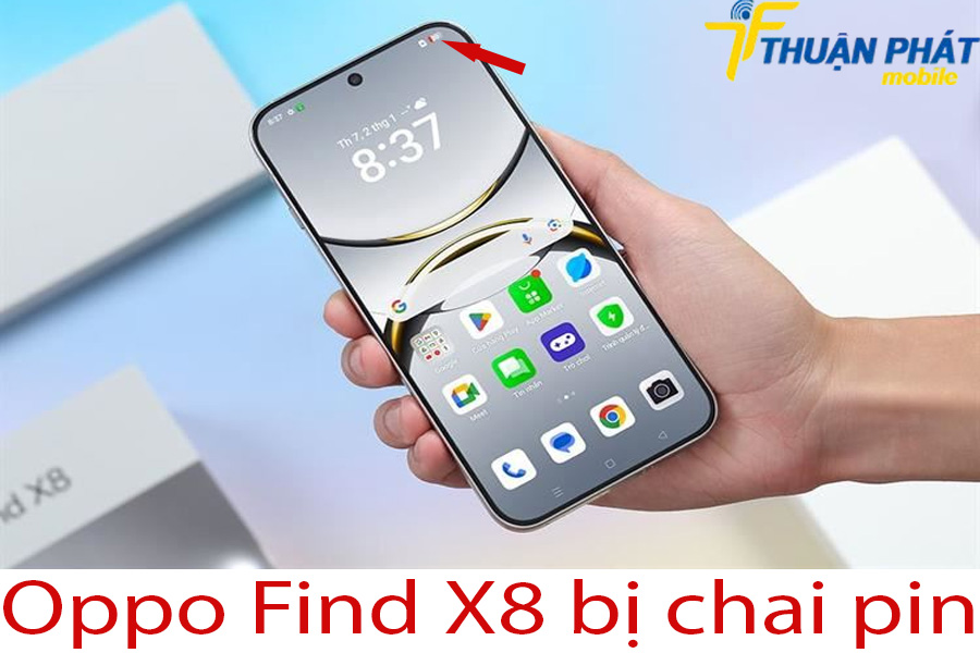 Oppo Find X8 bị chai pin Oppo Find X8 bị chai pin
