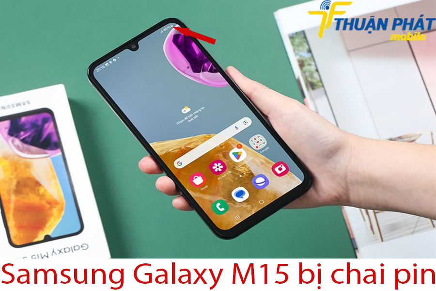 Samsung Galaxy M15 bi chai pin