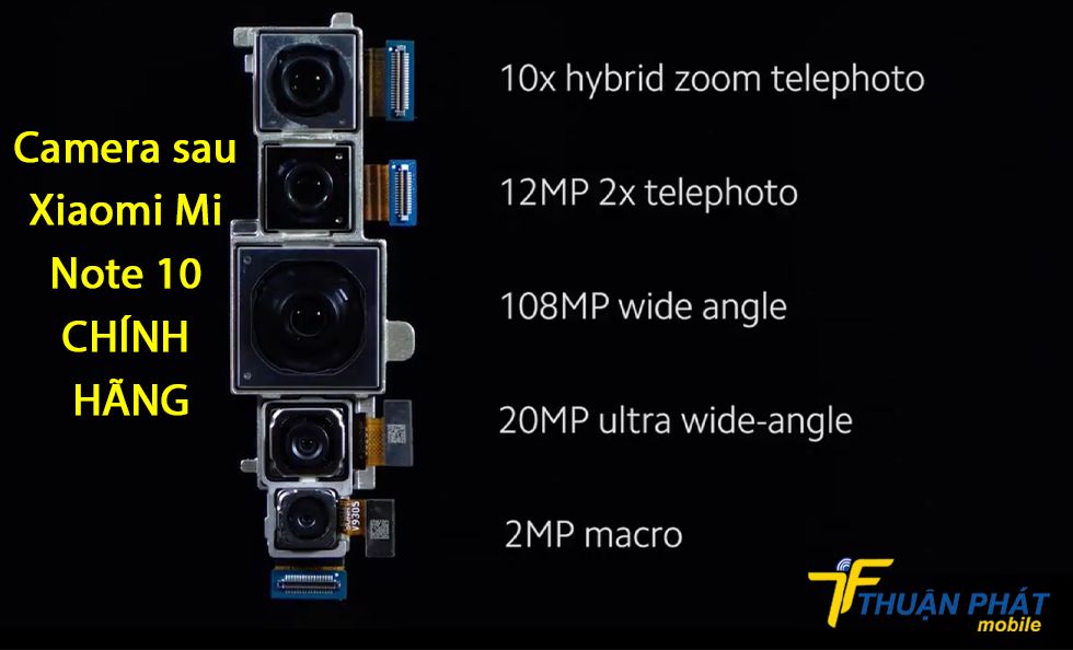 Camera sau Xiaomi Mi Note 10 chính hãng