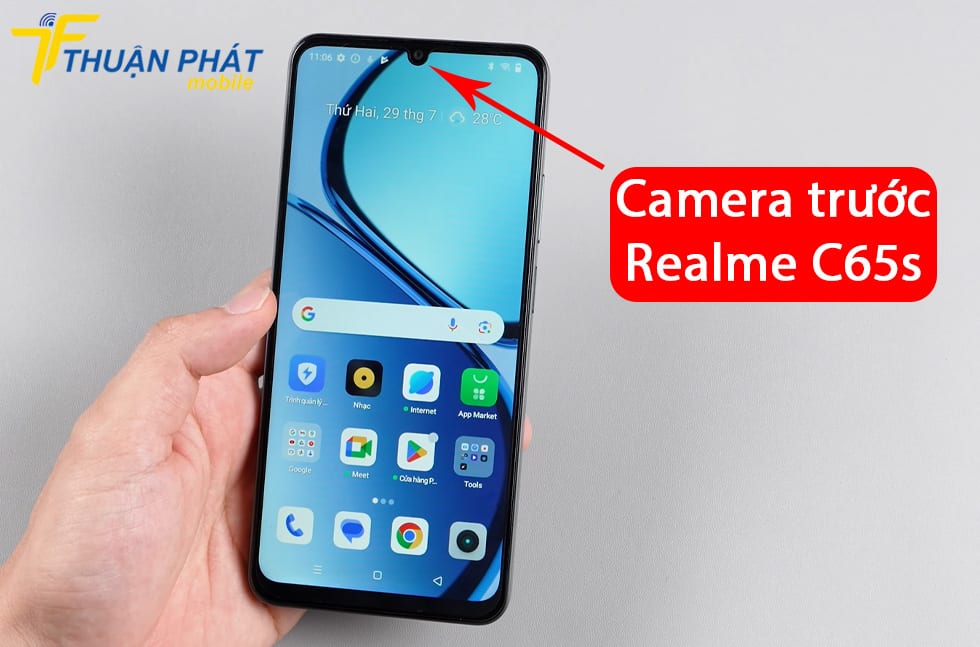 Camera trước Realme C65s