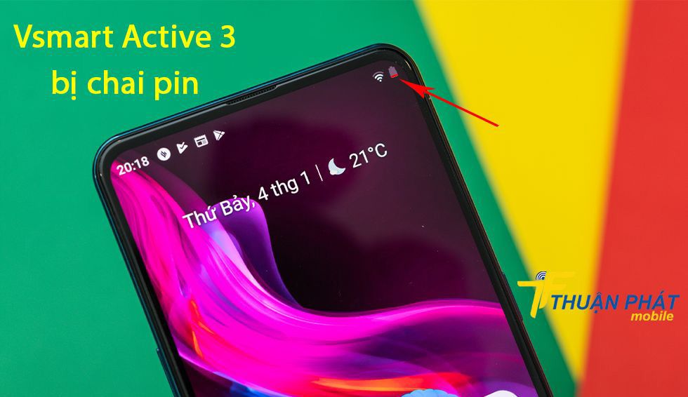 Vsmart Active 3 bị chai pin