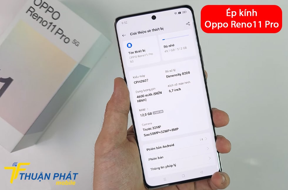 Ép kính Oppo Reno11 Pro