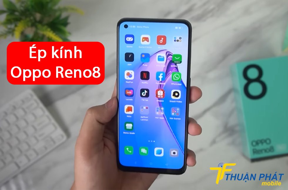 Ép kính Oppo Reno8