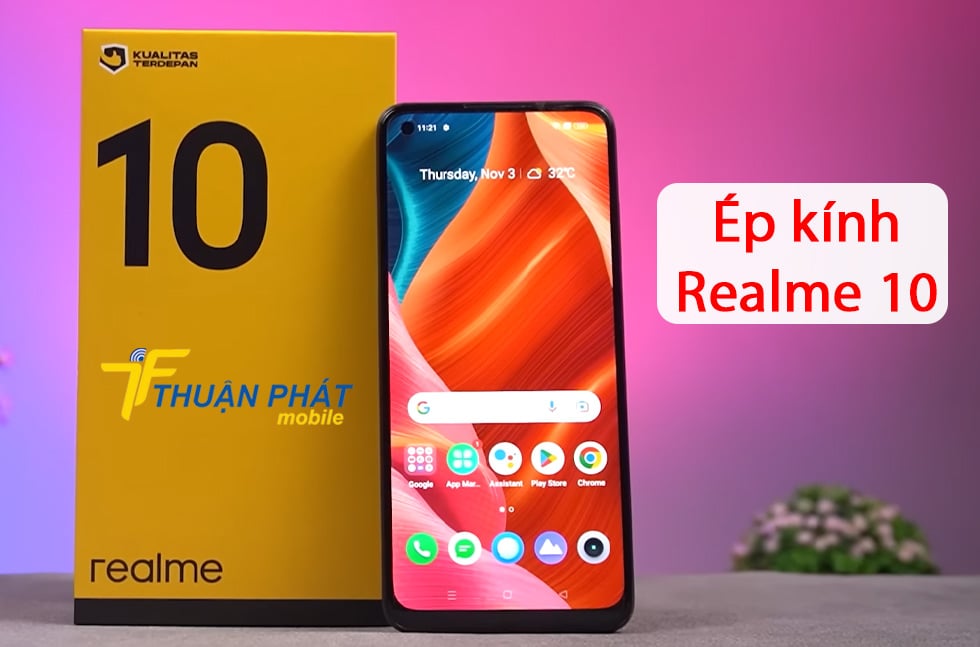 Ép kính Realme 10