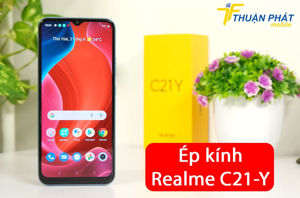 Ép kính Realme C21-Y