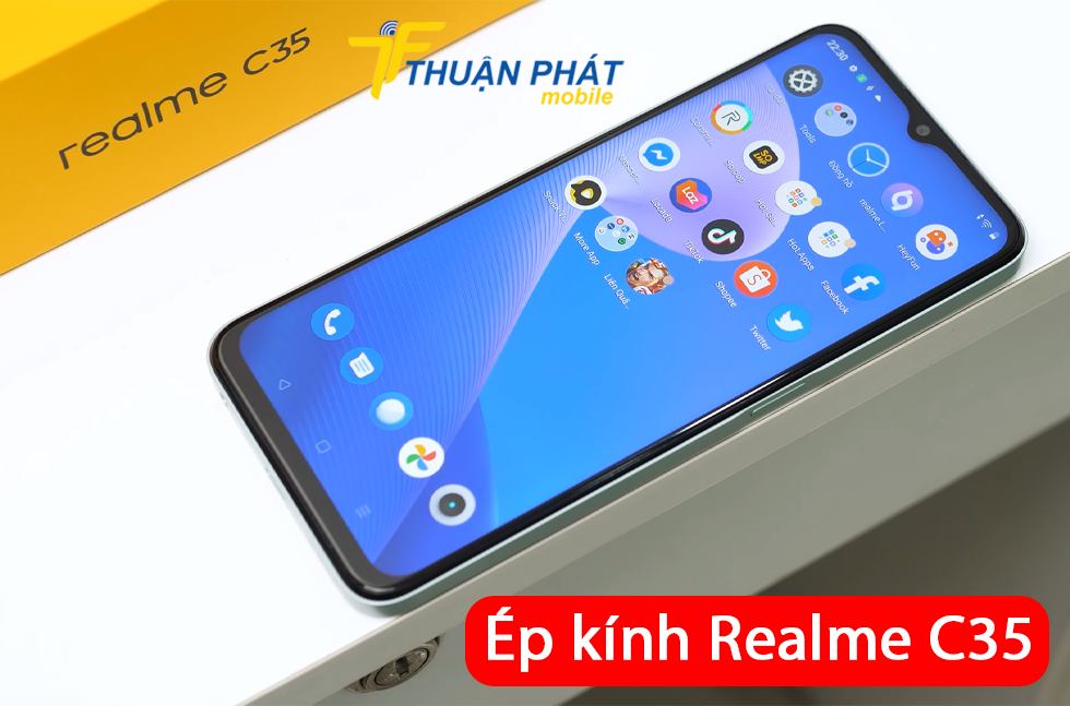 Ép kính Realme C35