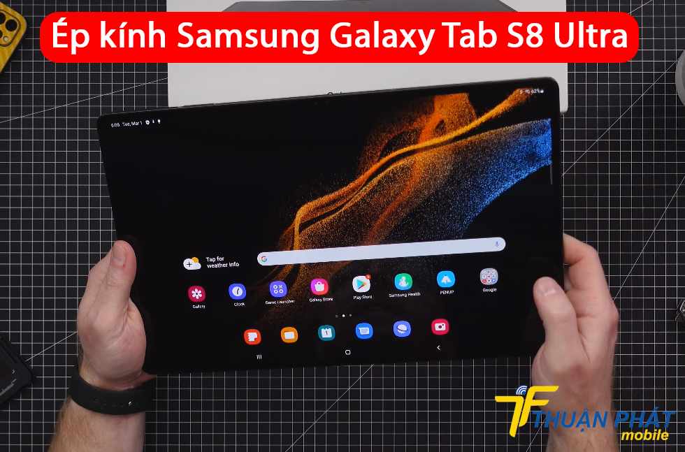 Ép kính Samsung Galaxy Tab S8 Ultra