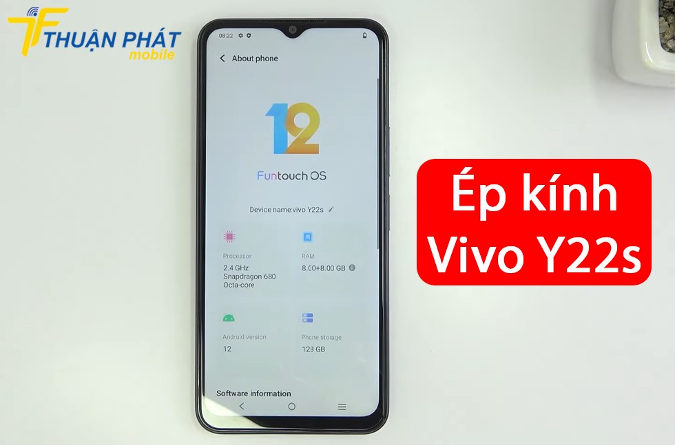 Ép kính Vivo Y22s