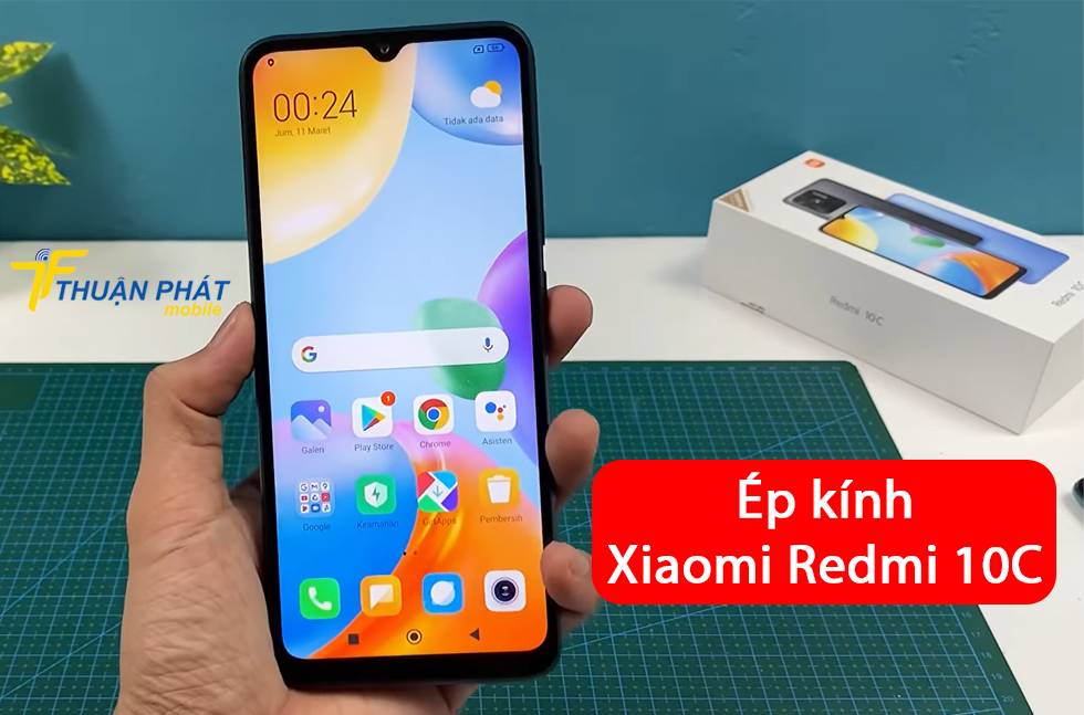 Ép kính Xiaomi Redmi 10C