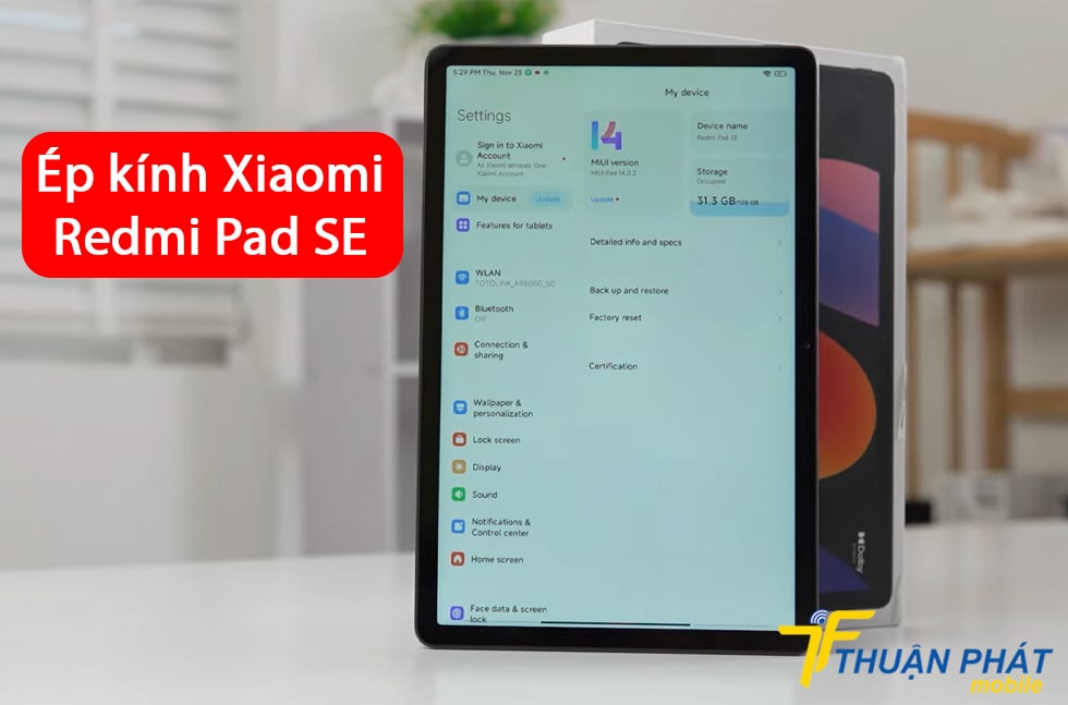 Ép kính Xiaomi Redmi Pad SE