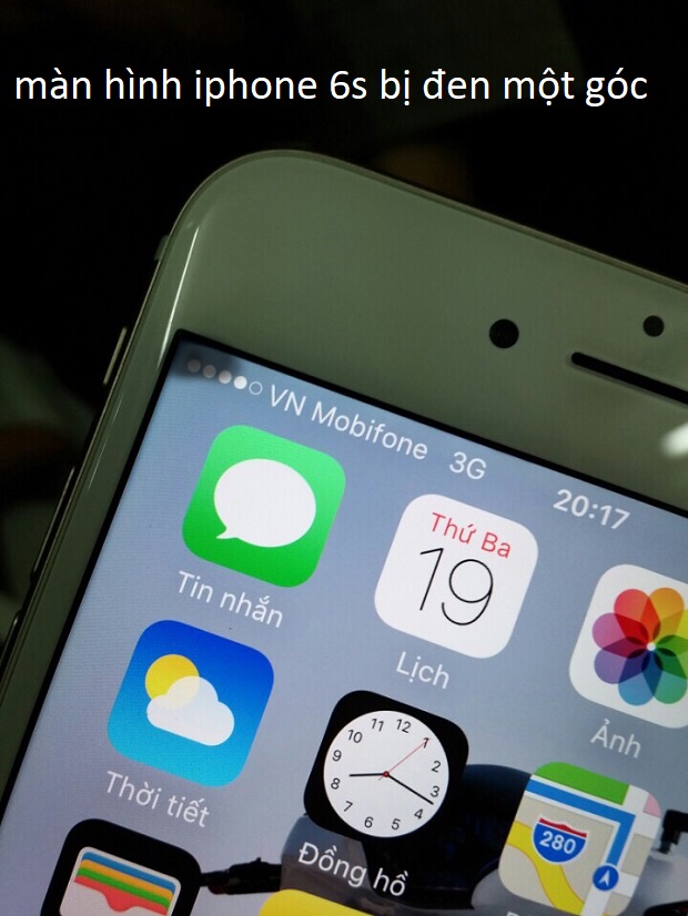 Màn hình iphone 6s bị đen một góc