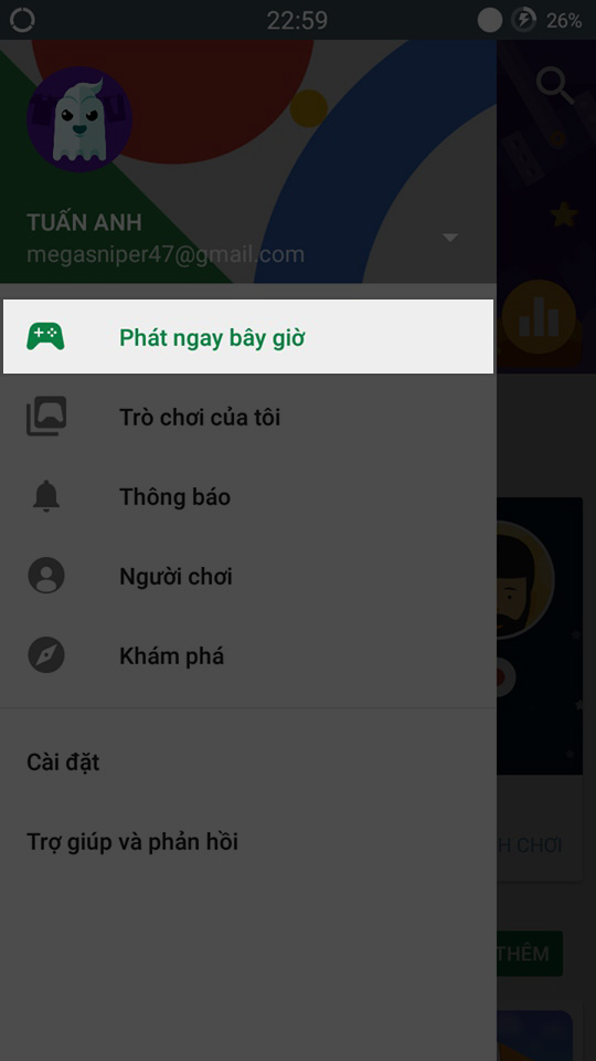 Quay màn hình điện thoại dễ dàng với google play game 1