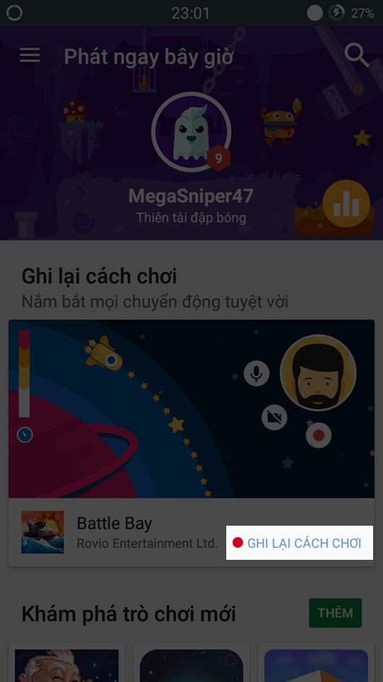 Quay màn hình điện thoại dễ dàng với google play game 2