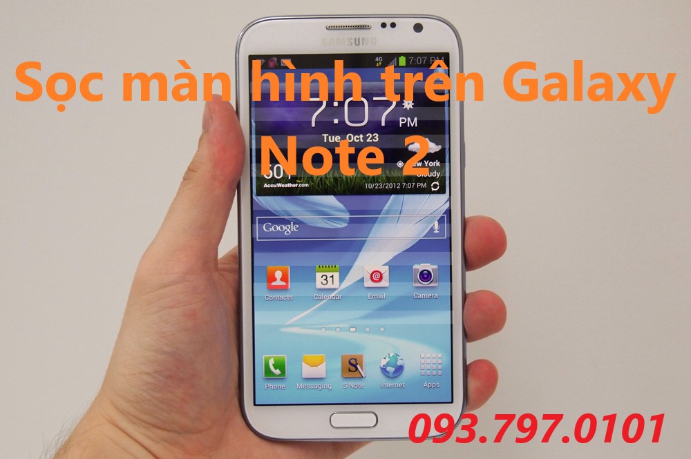 Khắc phục Samsung Galaxy Note 2 bị sọc màn hình Samsung Galaxy Note 2 bị sọc màn hình nguyên nhân do đâu