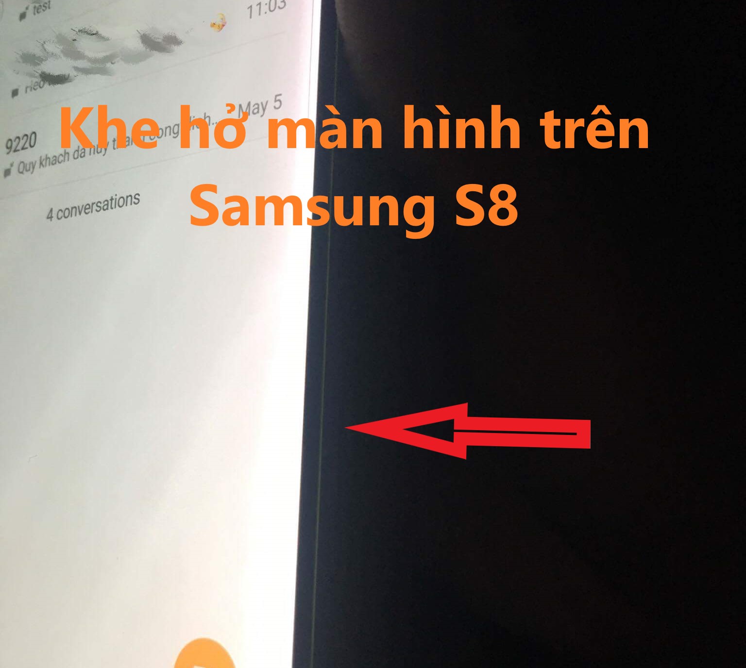 Samsung Galaxy S8 bị hở màn hình có ảnh hưởng gì hay không Điện thoại Samsung Galaxy S8 bị hở màn hình vì nguyên nhân nào