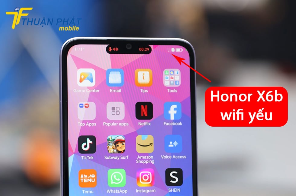 Honor X6b wifi yếu