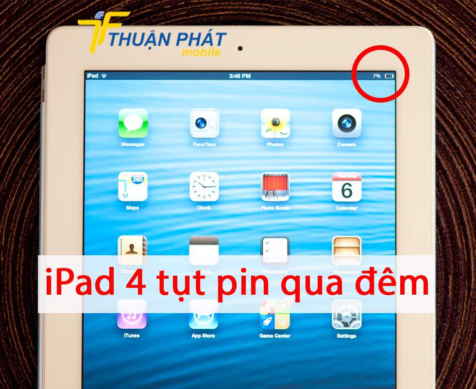 iPad 4 tụt pin qua đêm