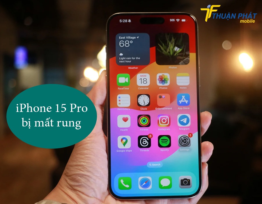 iPhone 15 Pro bị mất rung