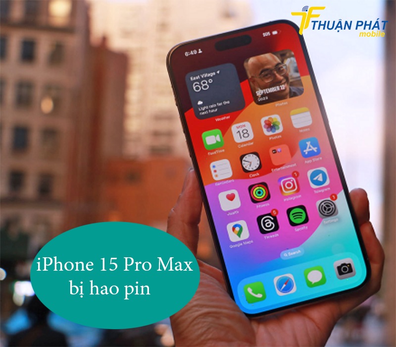 iPhone 15 Pro Max bị hao pin