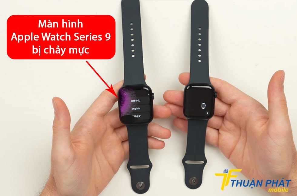 Màn hình Apple Watch Series 9 bị chảy mực