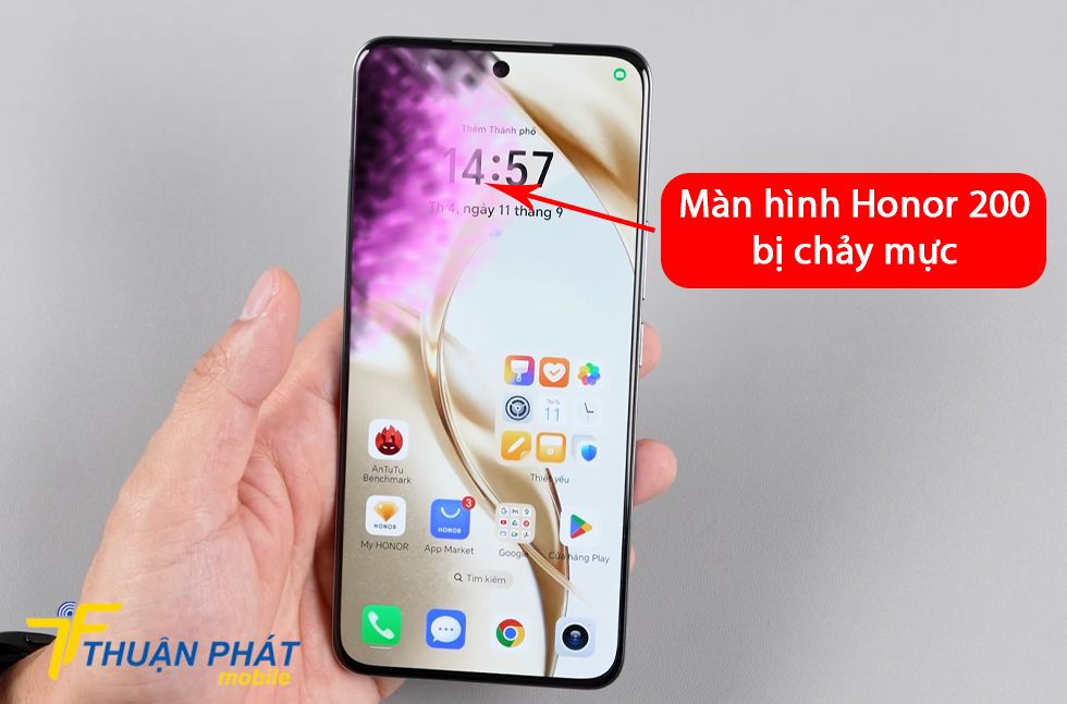 Màn hình Honor 200 bị chảy mực