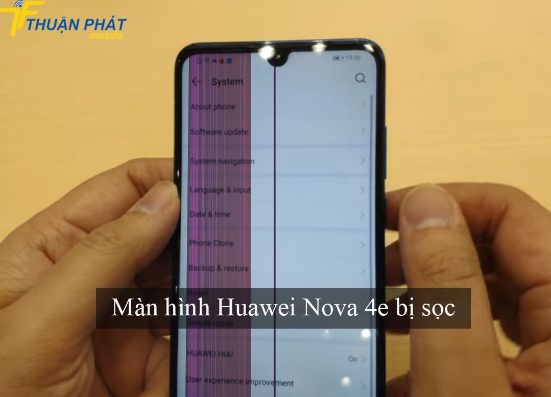 Màn hình Huawei Nova 4e bị sọc