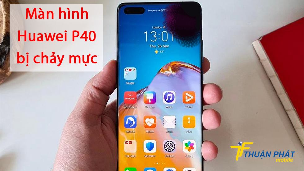 Màn hình Huawei P40 bị chảy mực