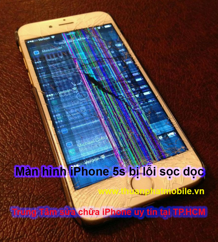 màn hình iphone 5s bị sọc dọc