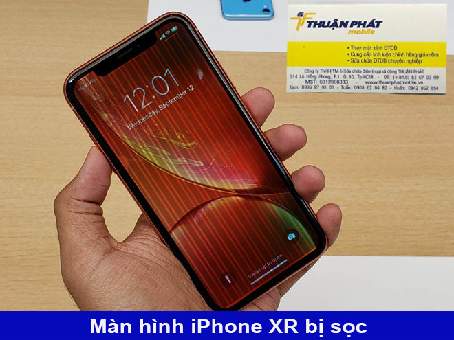 Màn hình iPhone XR bị sọc