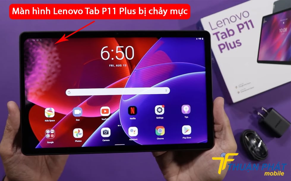 Màn hình Lenovo Tab P11 Plus bị chảy mực