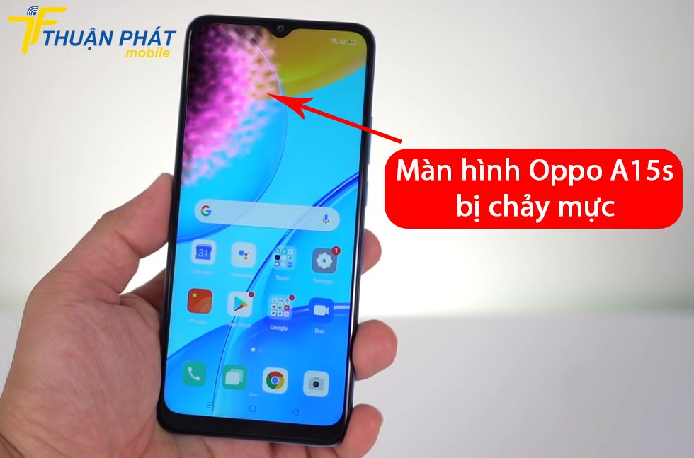 Màn hình Oppo A15s bị chảy mực