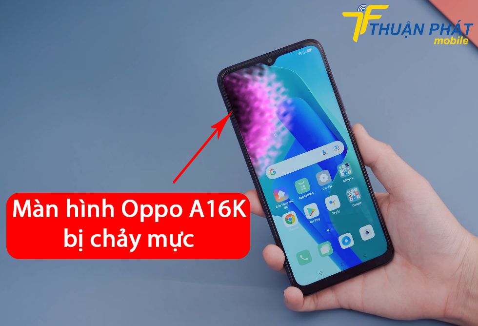 Màn hình Oppo A16K bị chảy mực