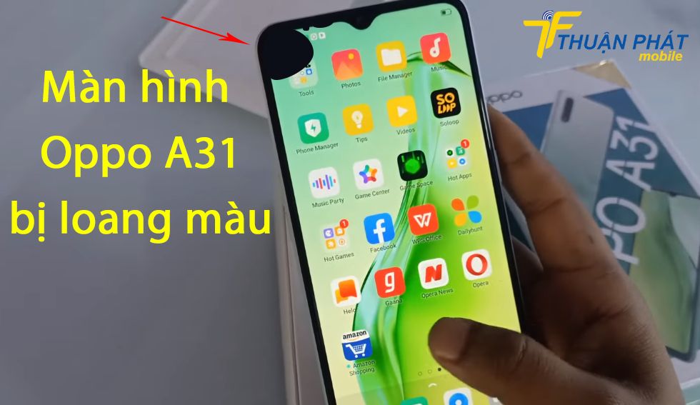 Màn hình Oppo A31 bị loang màu