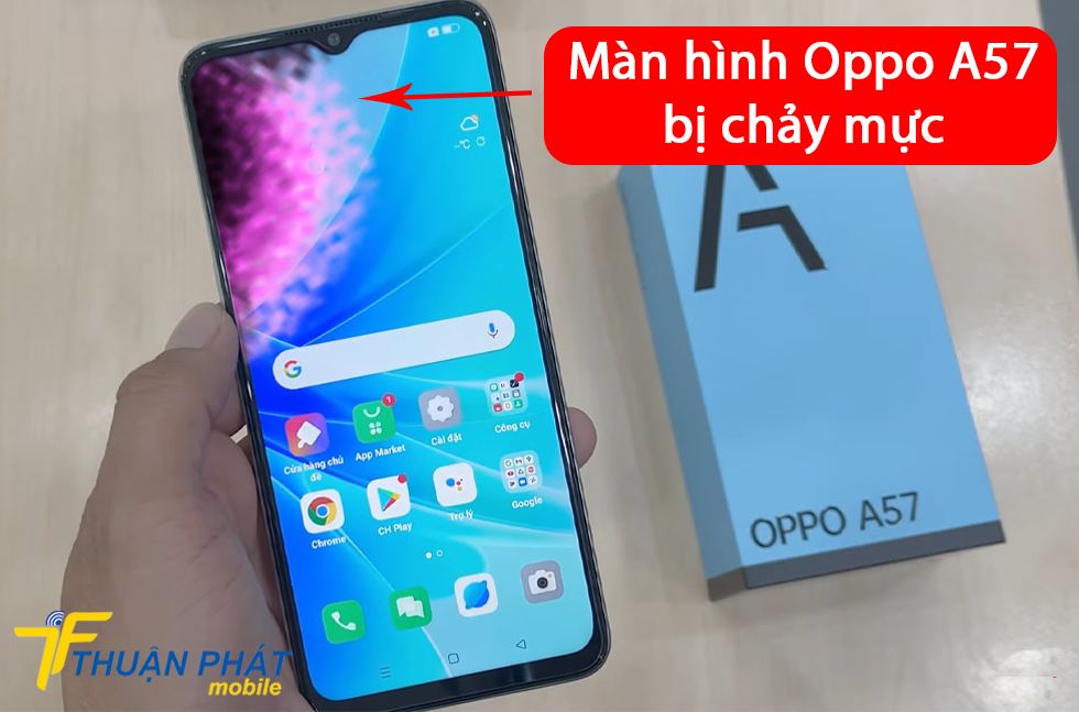 Màn hình Oppo A57 bị chảy mực