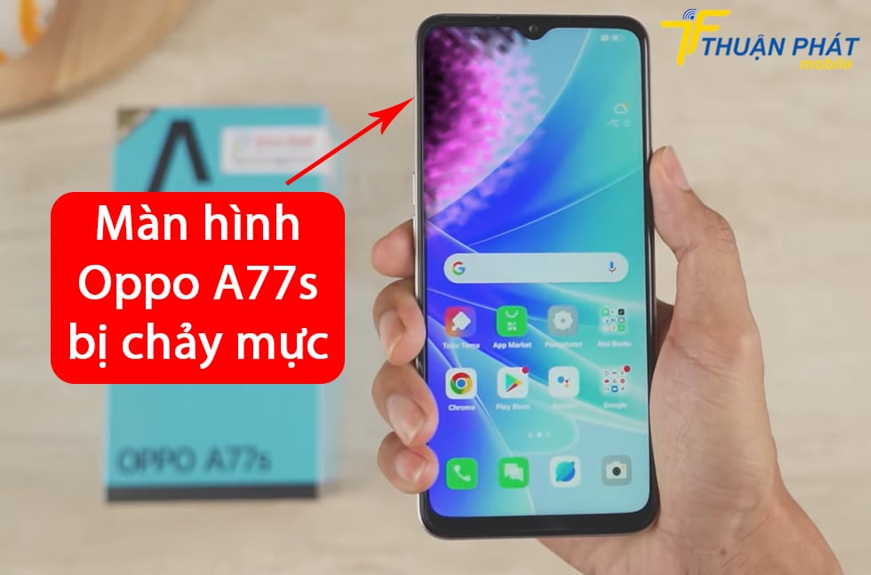 Màn hình Oppo A77s bị chảy mực