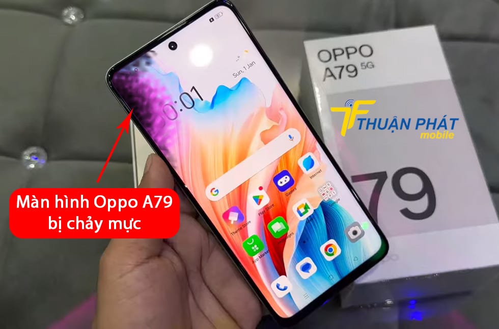 Màn hình Oppo A79 bị chảy mực