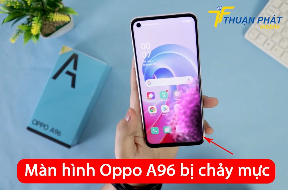 Màn hình Oppo A96 bị chảy mực