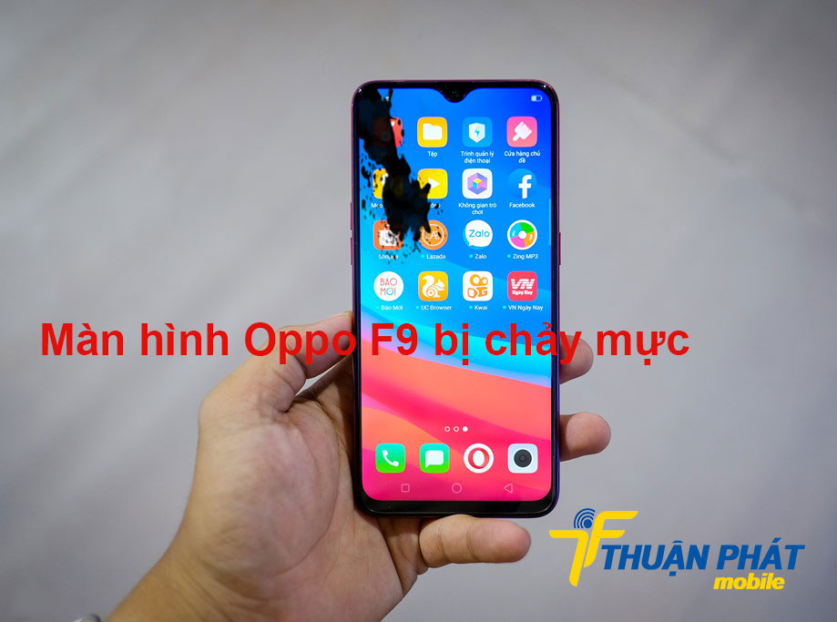 Màn hình Oppo F9 bị chảy mực