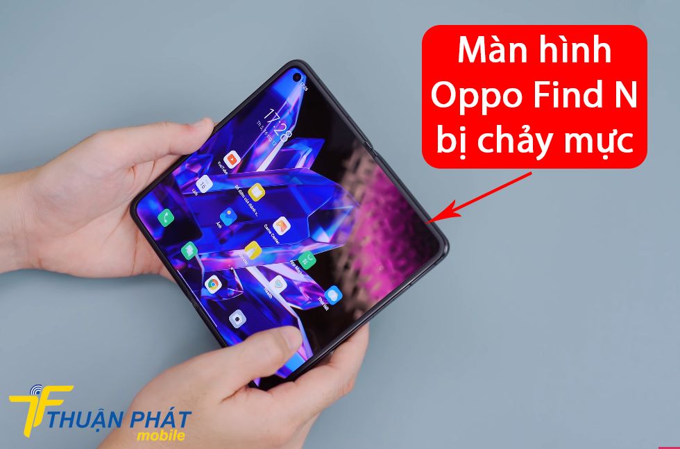 Màn hình Oppo Find N bị chảy mực