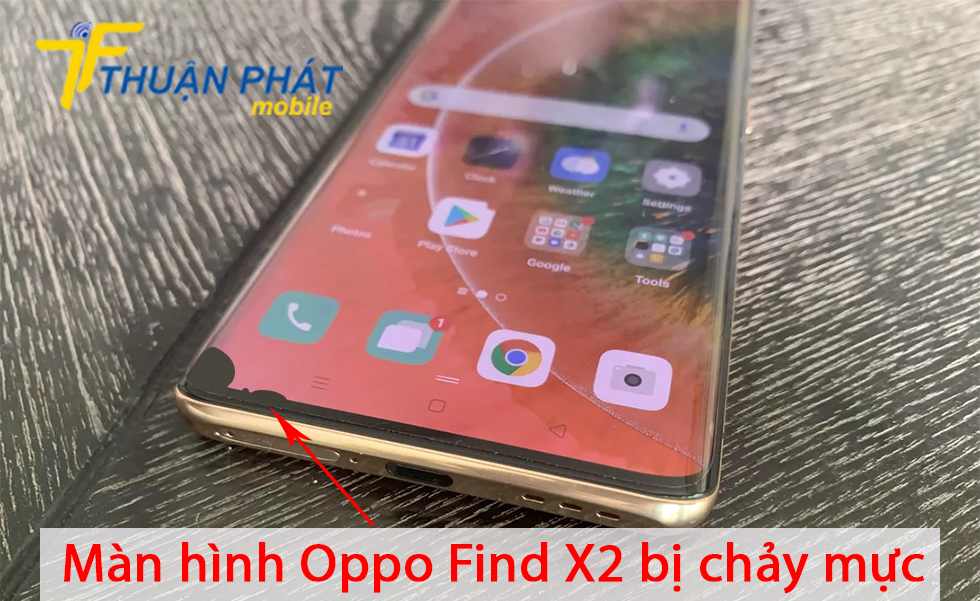 Màn hình Oppo Find X2 bị chảy mực