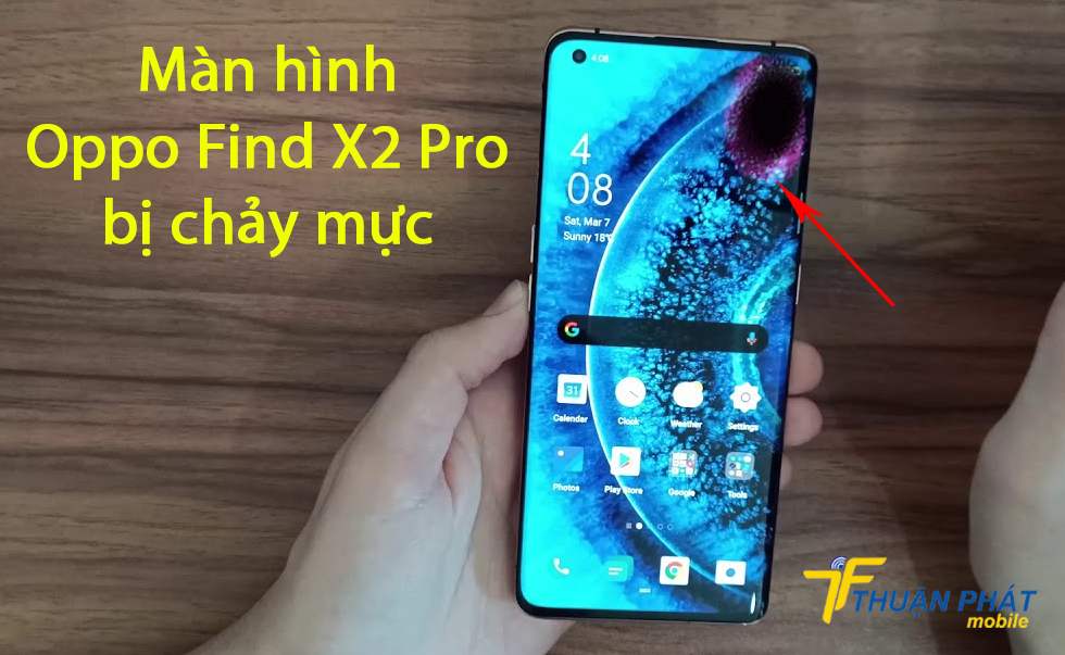 Màn hình Oppo Find X2 Pro bị chảy mực