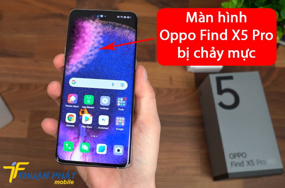 Màn hình Oppo Find X5 Pro bị chảy mực