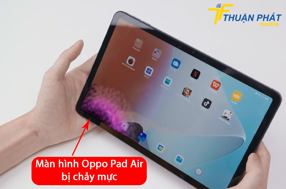 Màn hình Oppo Pad Air bị chảy mực