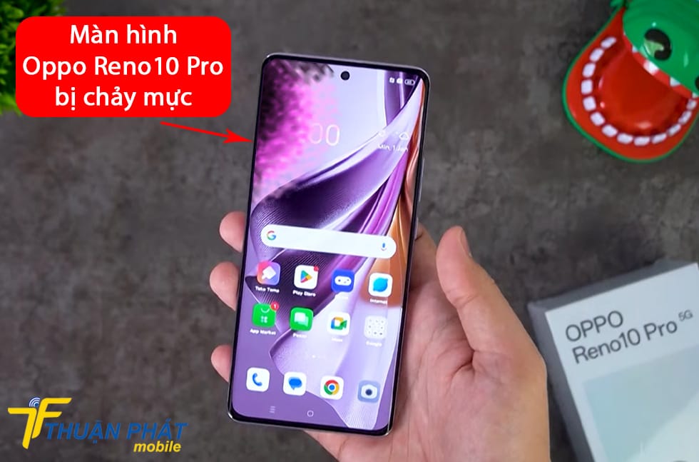 Màn hình Oppo Reno10 Pro bị chảy mực