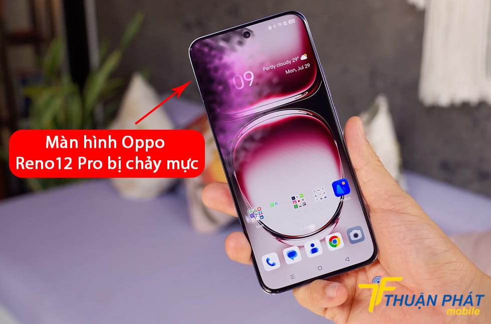 Màn hình Oppo Reno12 Pro bị chảy mực