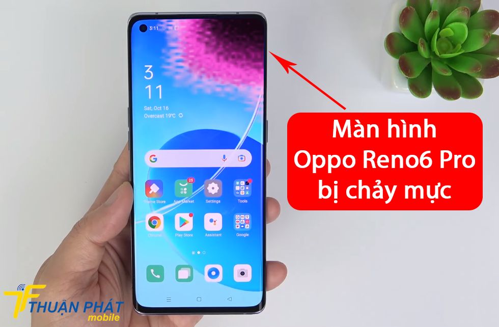 Màn hình Oppo Reno6 Pro bị chảy mực