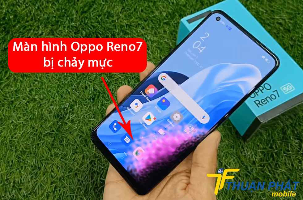 Màn hình Oppo Reno7 bị chảy mực