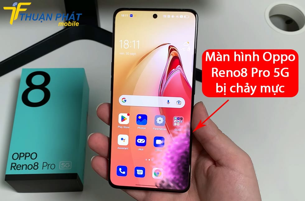 Màn hình Oppo Reno8 Pro 5G bị chảy mực