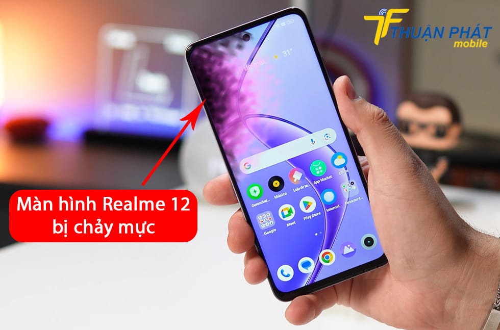 Màn hình Realme 12 bị chảy mực